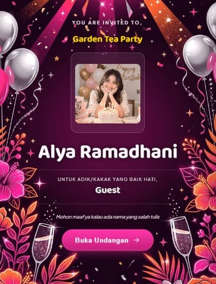 Pratinjau template Disco Garden