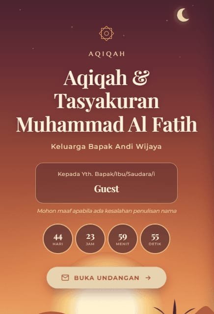 Pratinjau template Oasis Senja