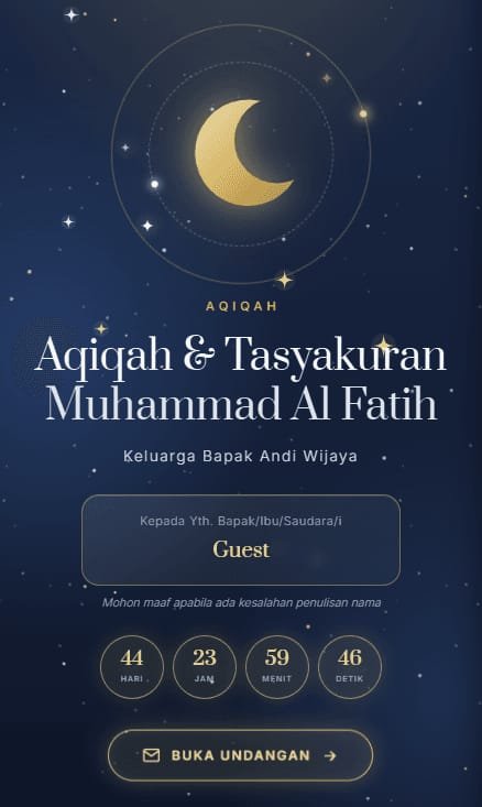 Pratinjau template Langit Doa