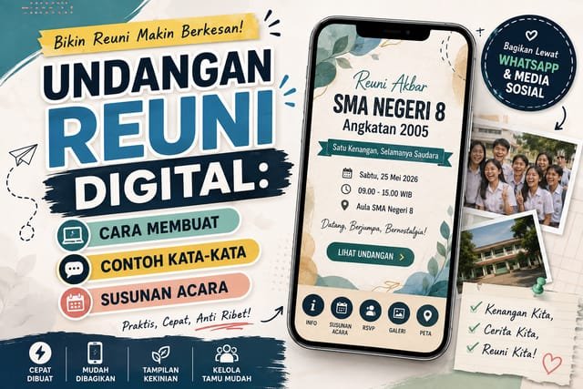 Undangan Reuni Digital: Cara Membuat, Contoh Kata-Kata & Susunan Acara