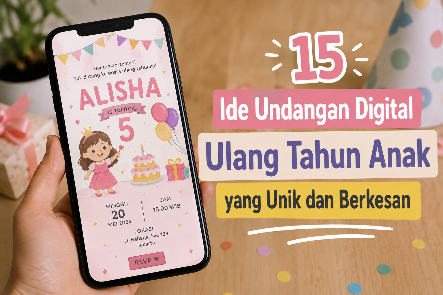 15 Ide Undangan Digital Ulang Tahun Anak yang Unik dan Berkesan