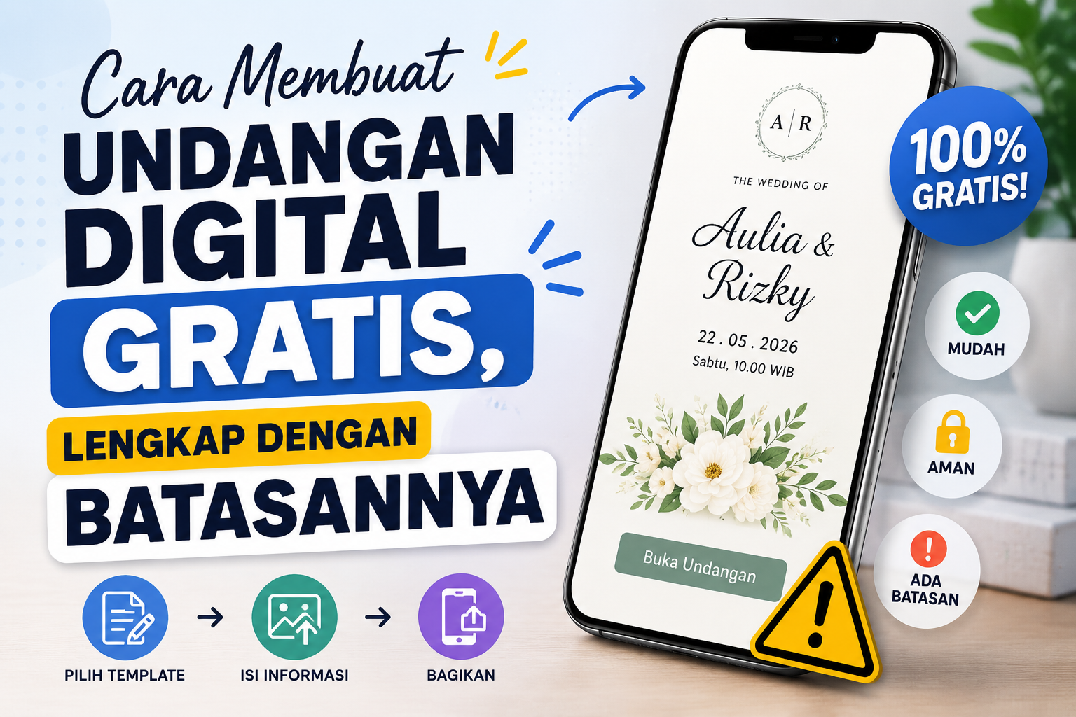 Cara Membuat Undangan Digital Gratis, Lengkap dengan Batasannya