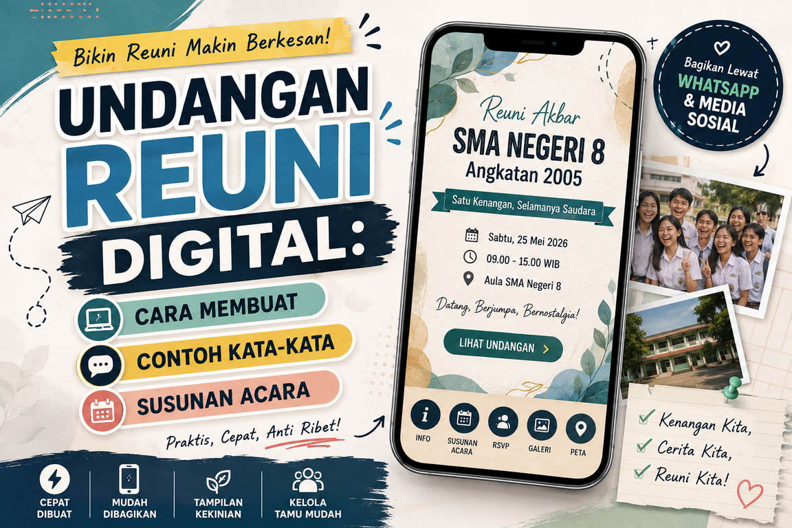 Undangan Reuni Digital: Cara Membuat, Contoh Kata-Kata & Susunan Acara