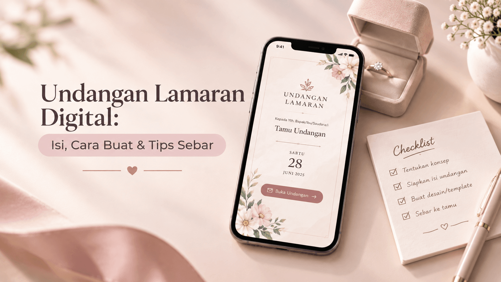 Undangan Lamaran Digital: Isi, Cara Buat & Tips Sebar