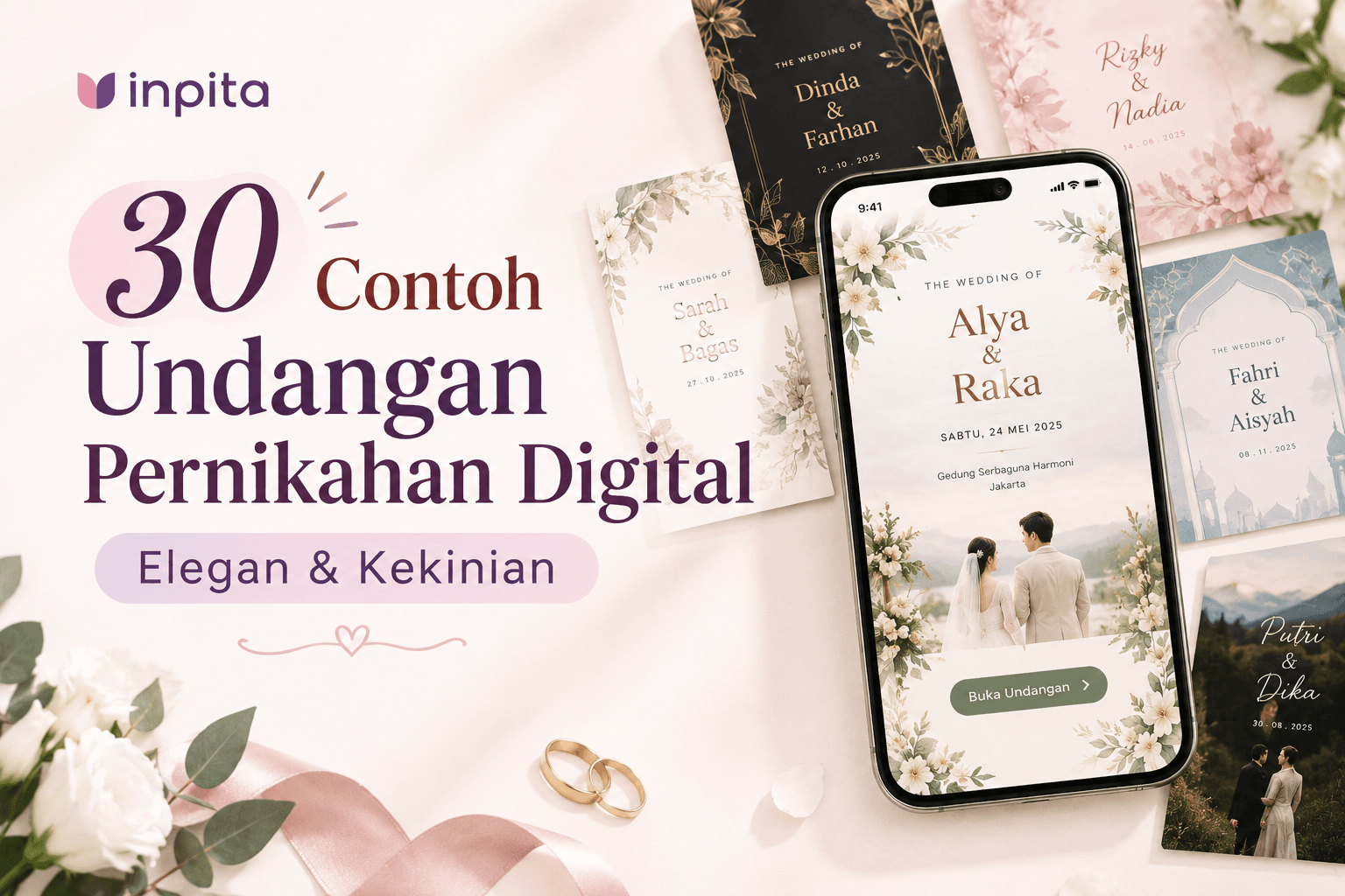 30 Contoh Undangan Pernikahan Digital: Elegan & Kekinian