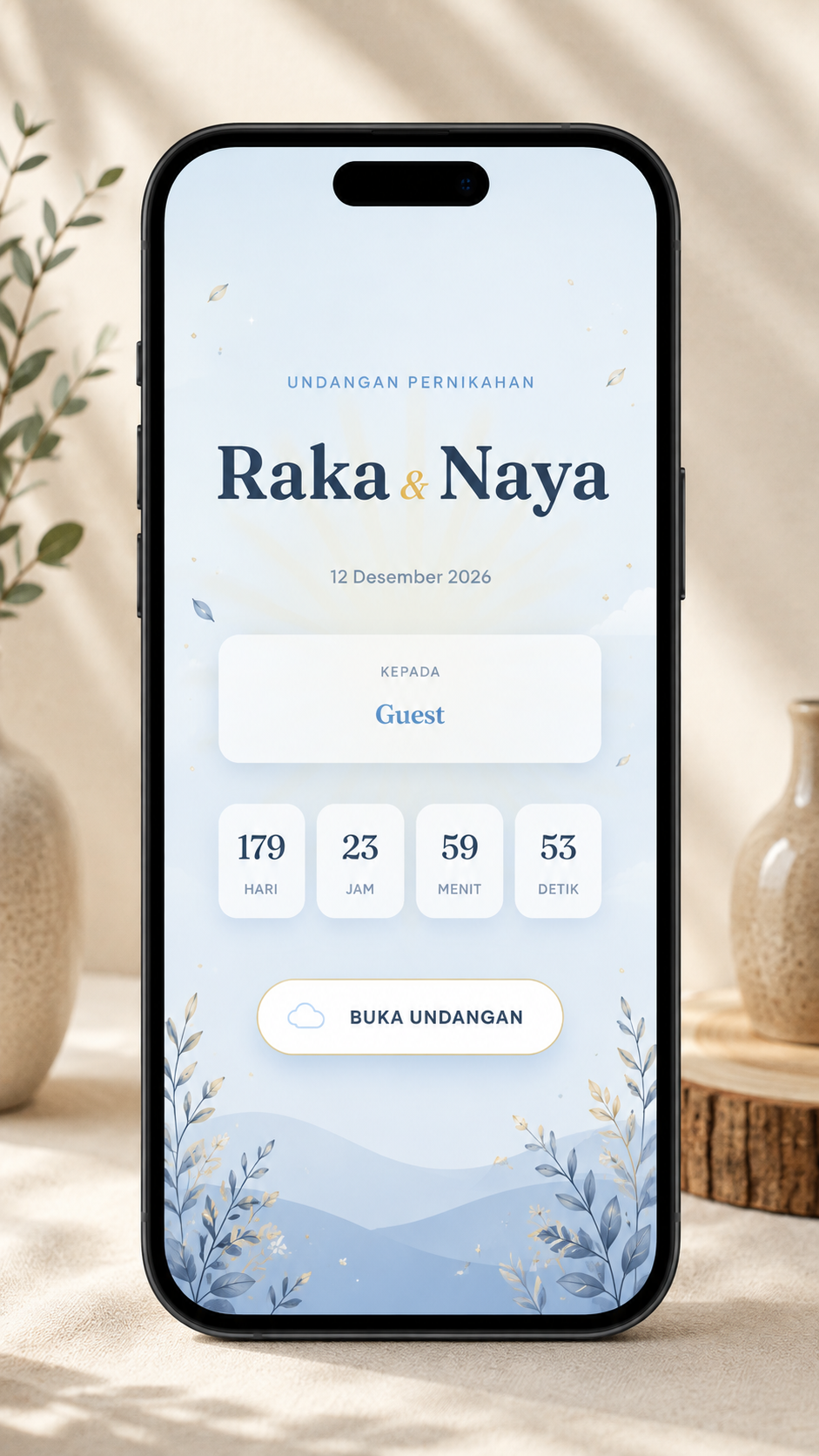 Pratinjau template Cloud Nine