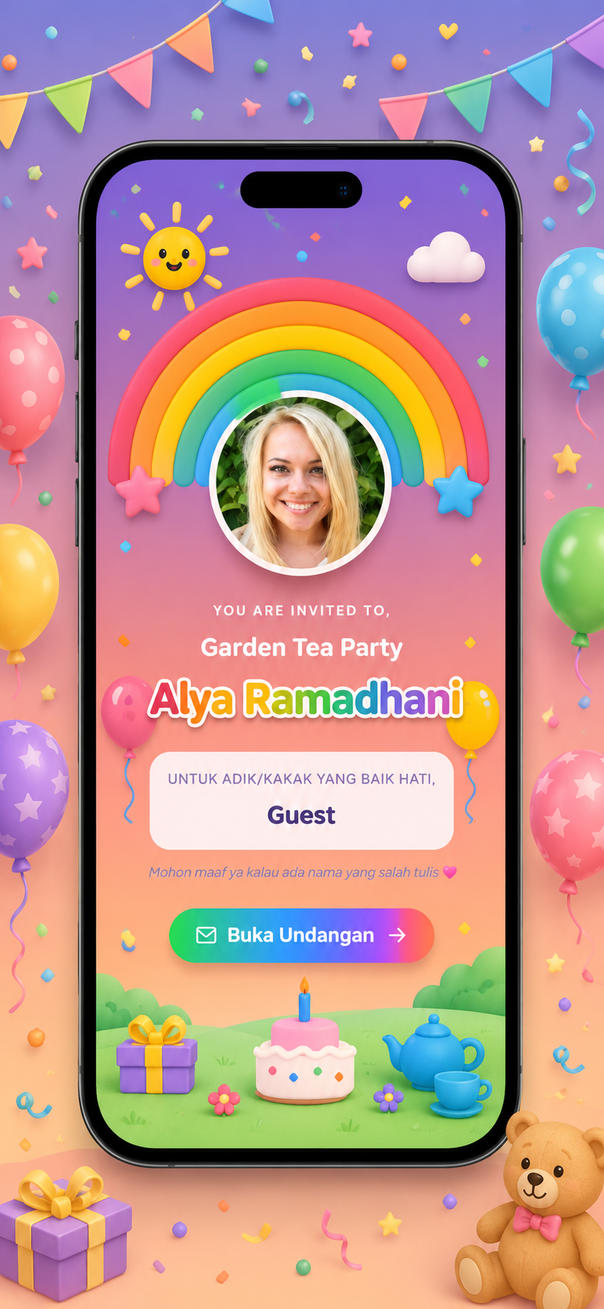 Pratinjau template Rainbow Studio