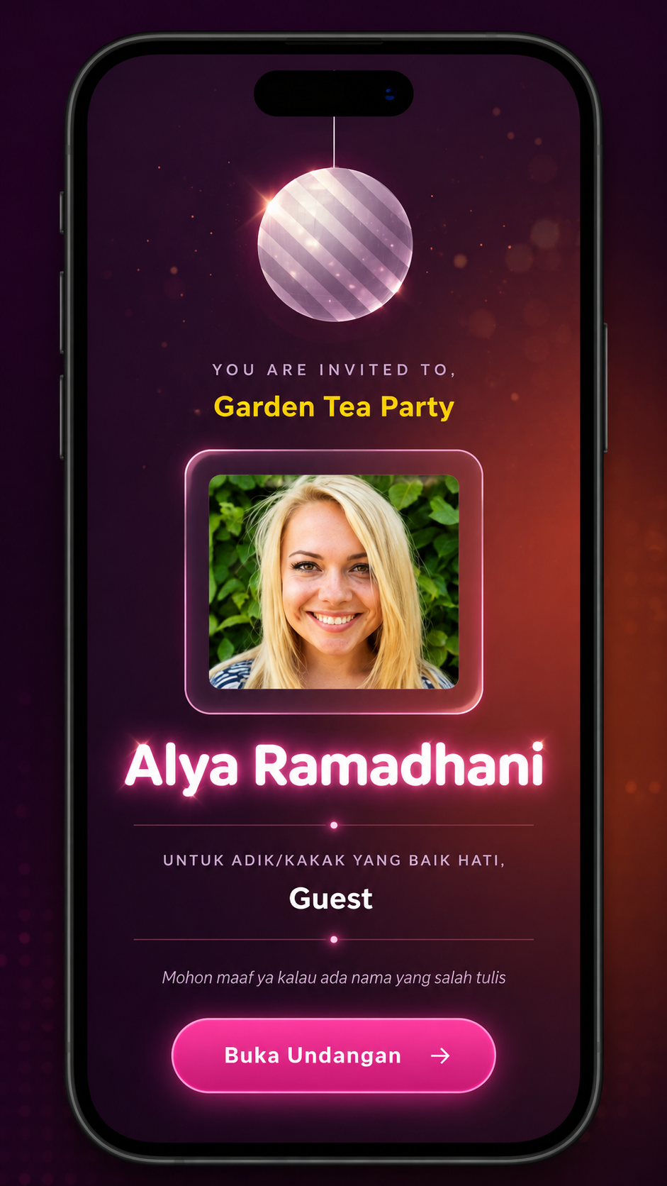 Pratinjau template Disco Garden