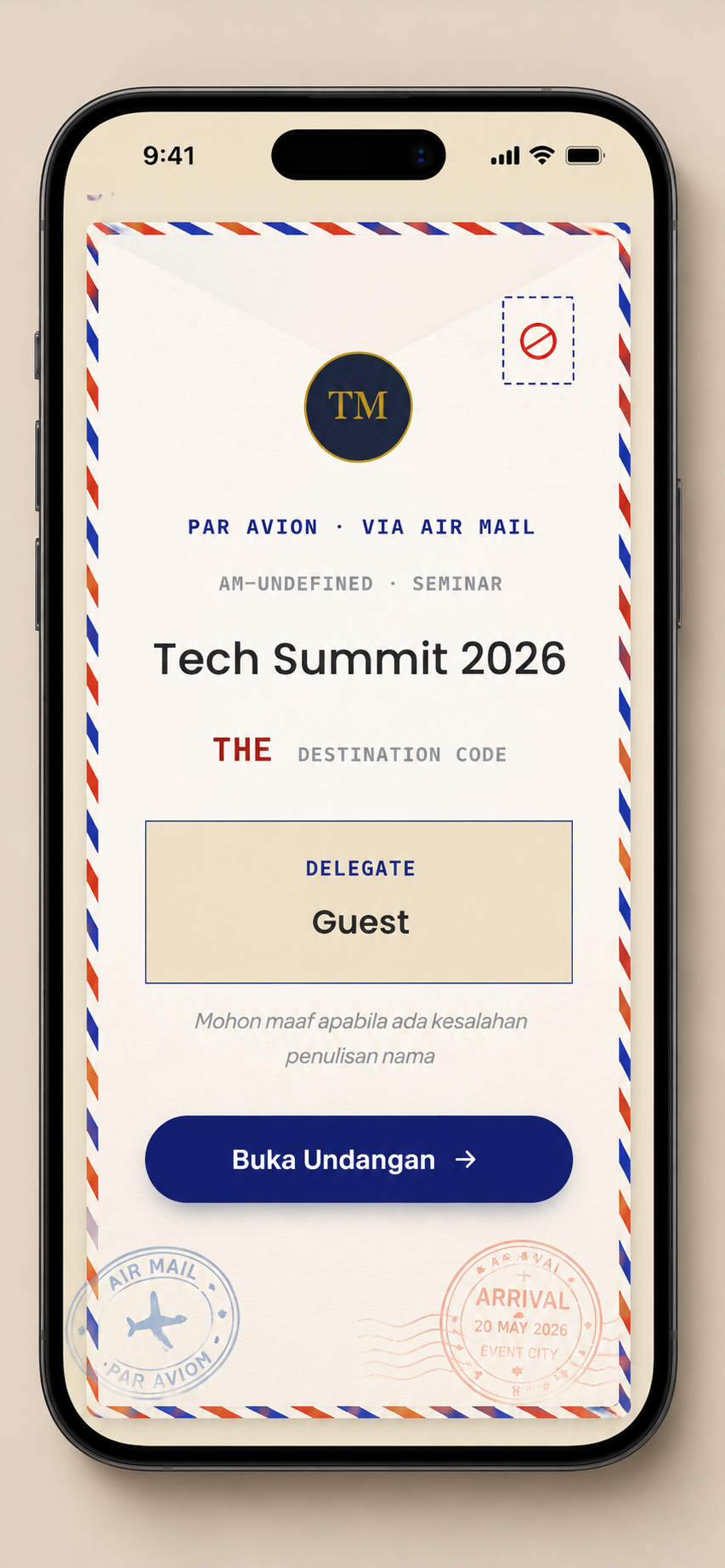 Pratinjau template Air Mail Conference