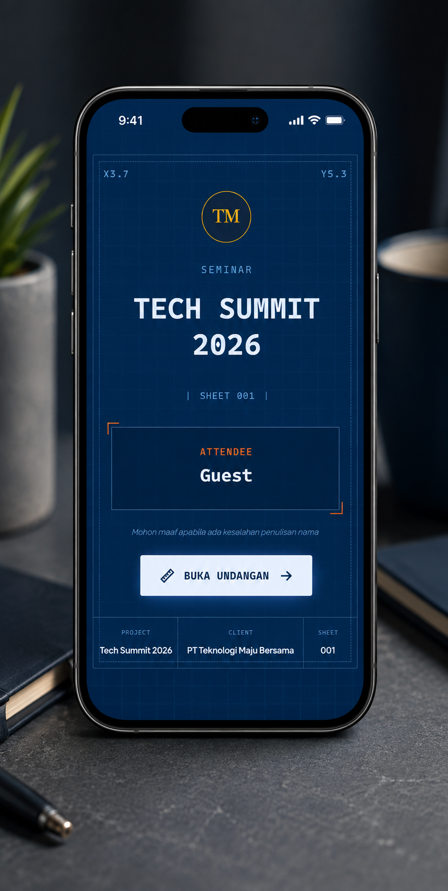 Pratinjau template The Blueprint Event