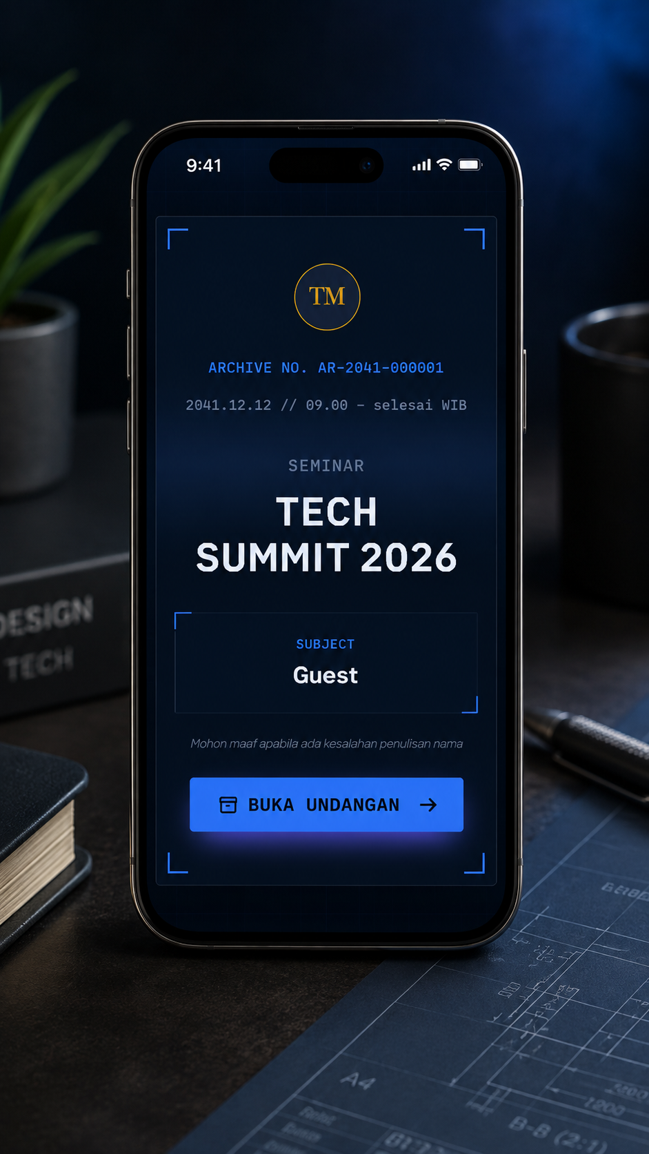 Pratinjau template Future Archive