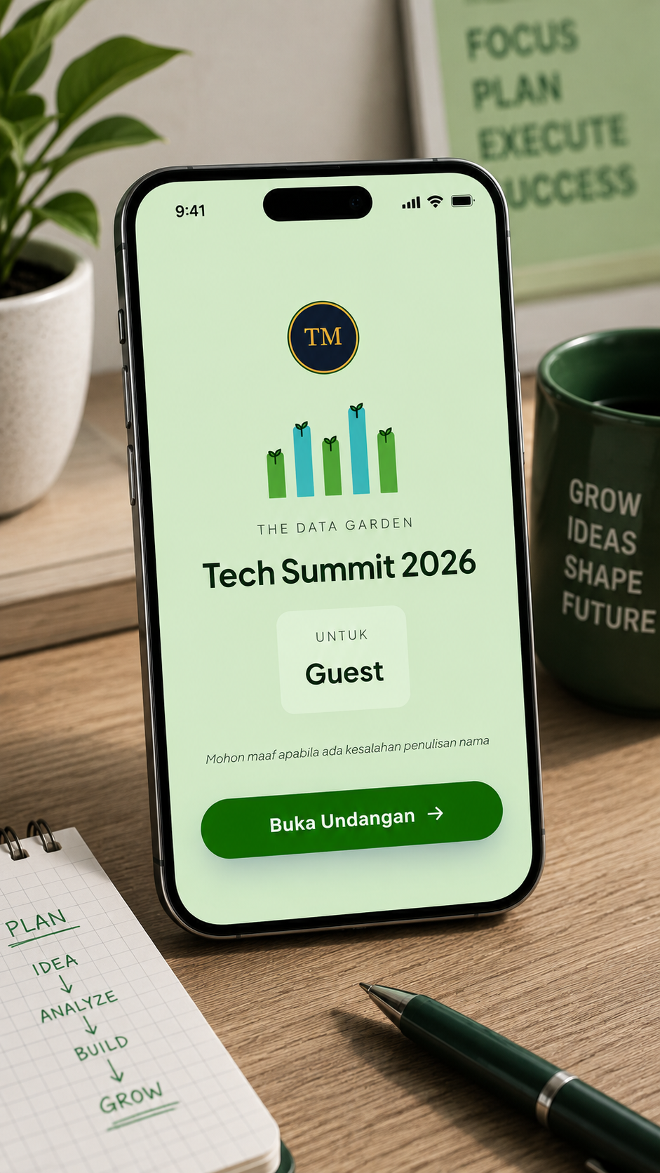 Pratinjau template The Data Garden