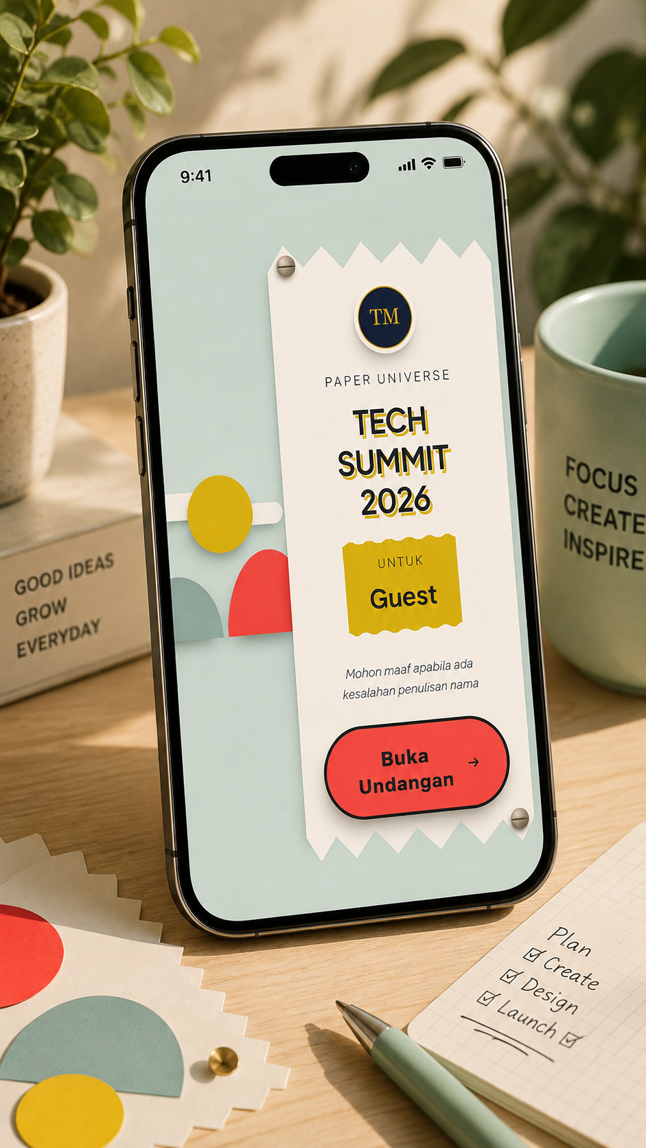Pratinjau template Paper Universe