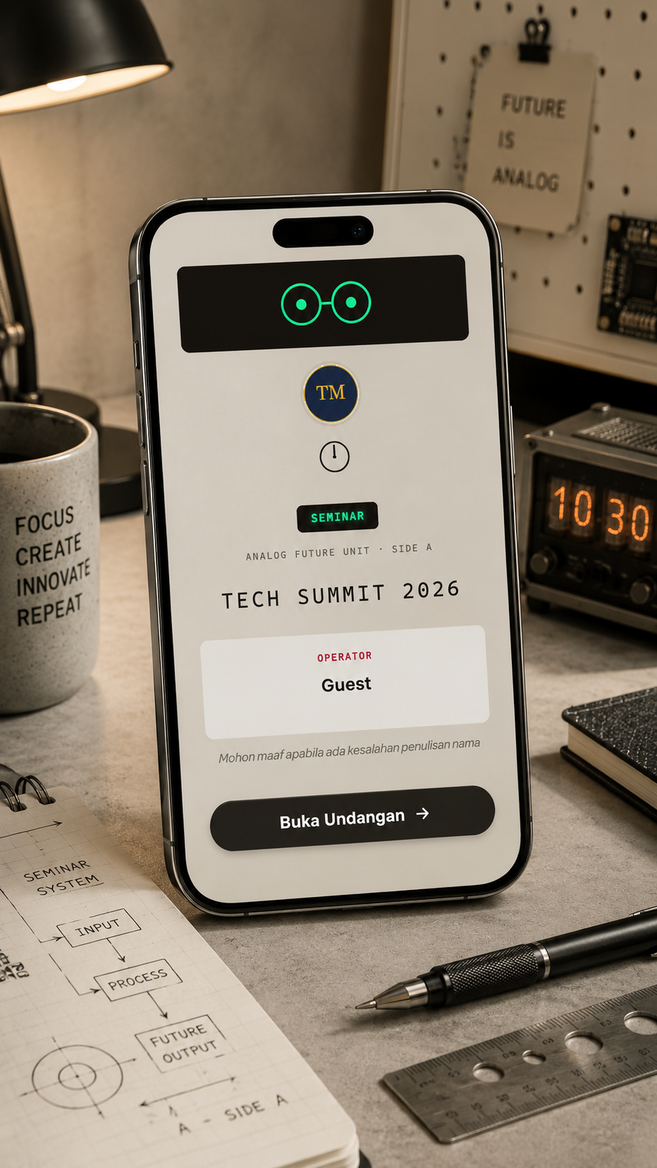 Pratinjau template Analog Future