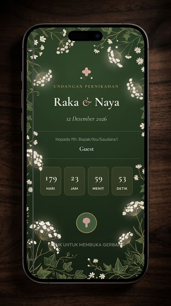 Pratinjau template Secret Garden