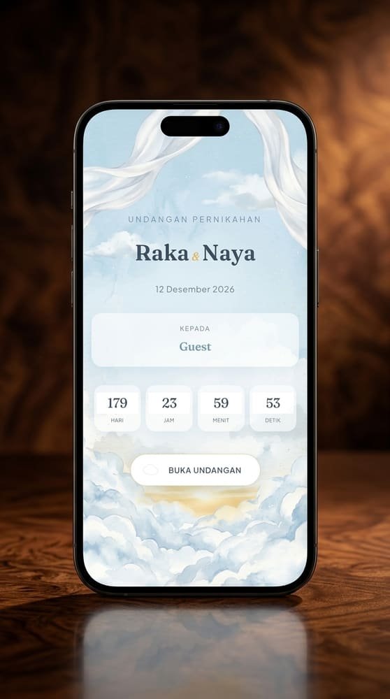 Pratinjau template Cloud Nine