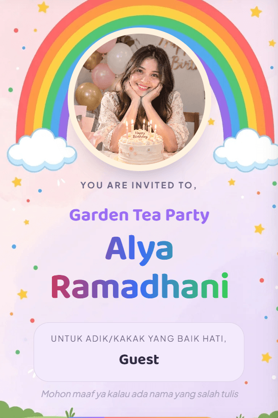 Pratinjau template Rainbow Studio