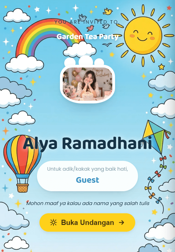 Pratinjau template Happy Horizon