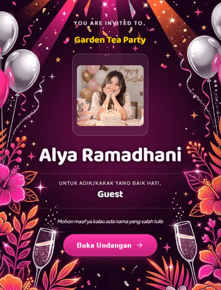 Pratinjau template Disco Garden