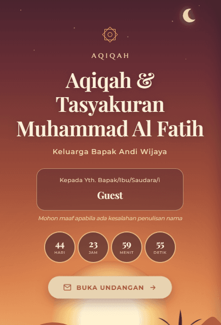Pratinjau template Oasis Senja