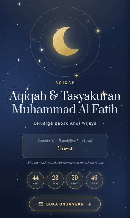 Pratinjau template Langit Doa