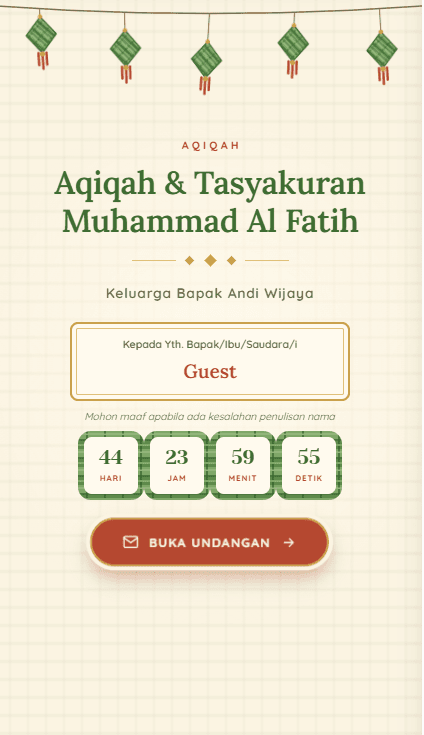Pratinjau template Anyaman Ketupat