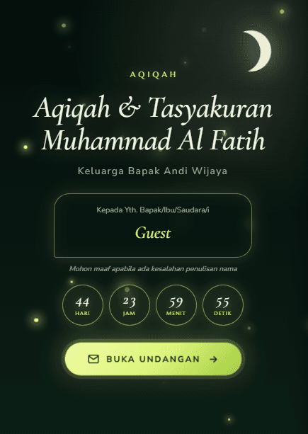 Pratinjau template Rimba Kunang-kunang